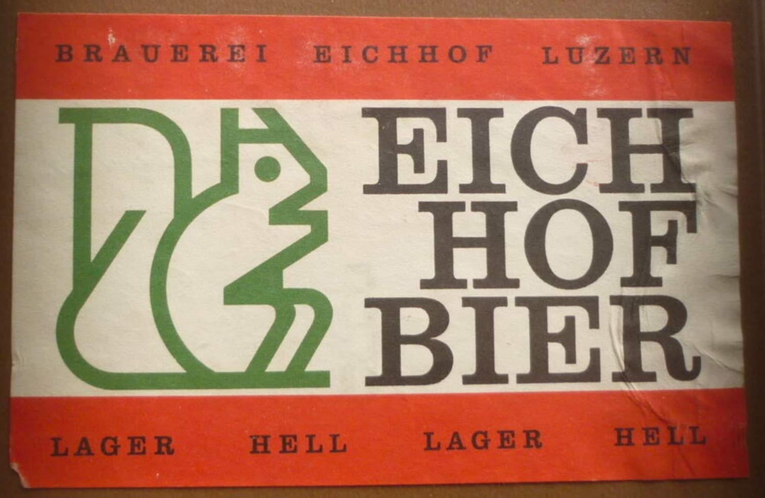 Eichhof этикетка 1960-х годов