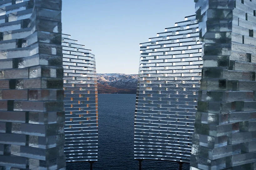Архитектурный объект исчезающий в ланшафте Гренландии