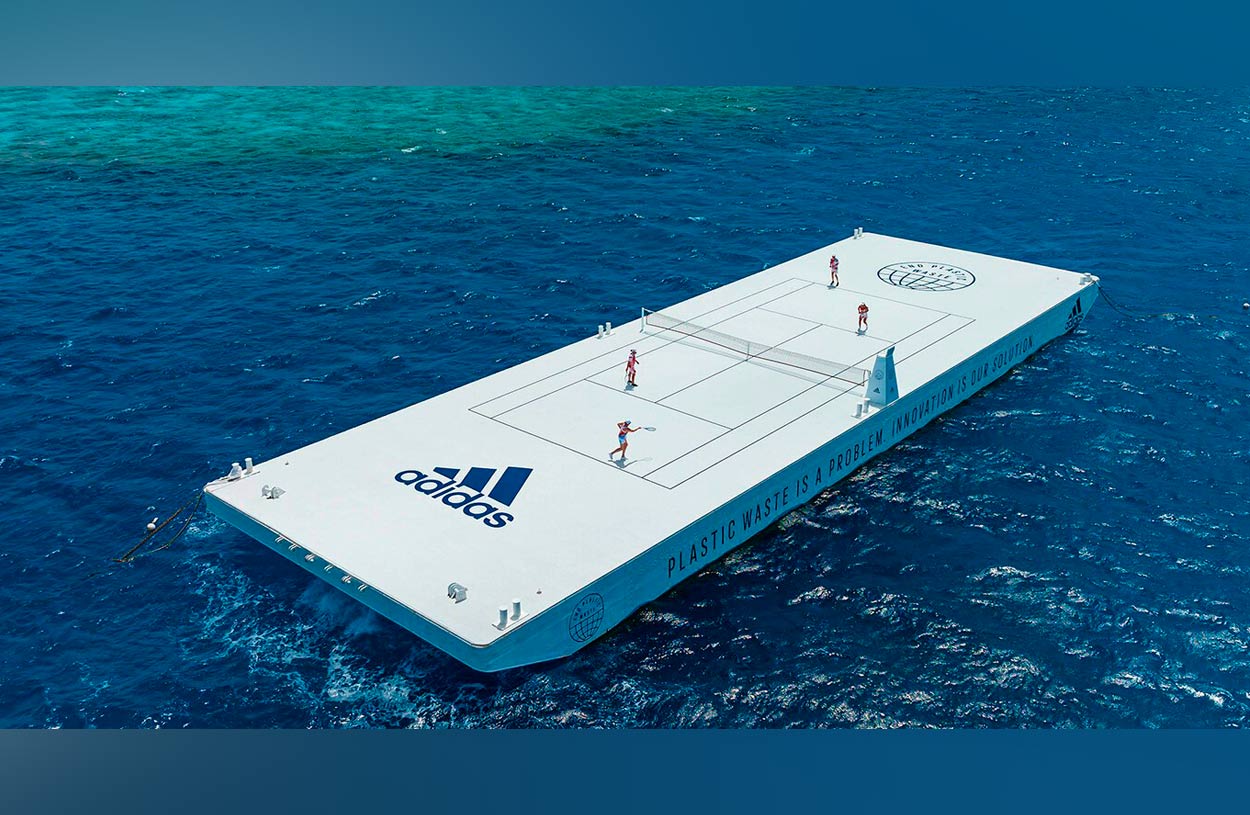 adidas parley floating tennis court recycled top designnews ru