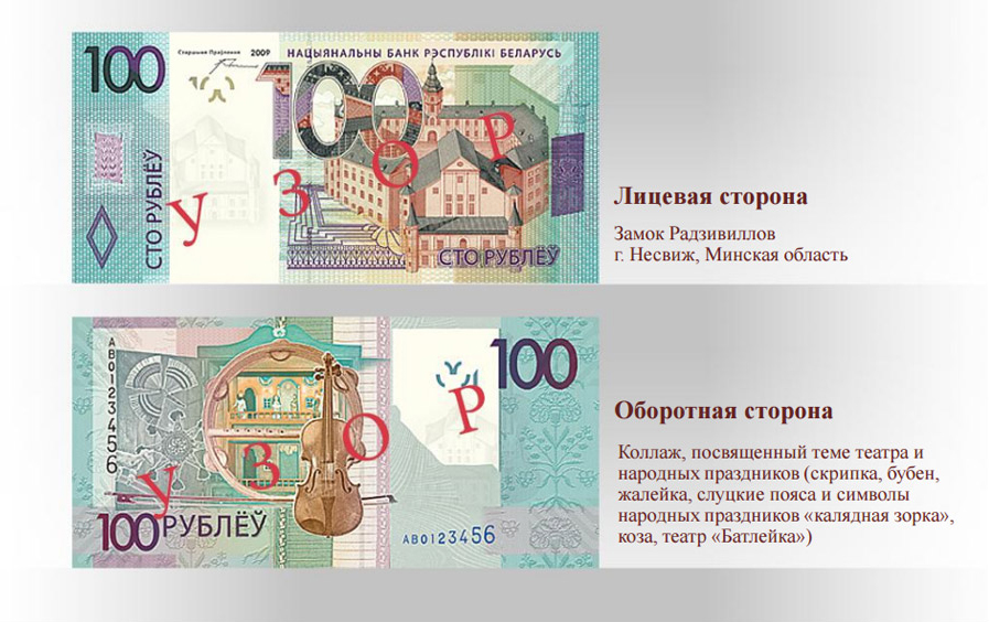 Дизайн белорусских денег 2015