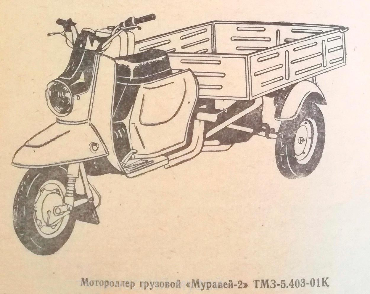 Мотороллер грузовой Муравей-2
