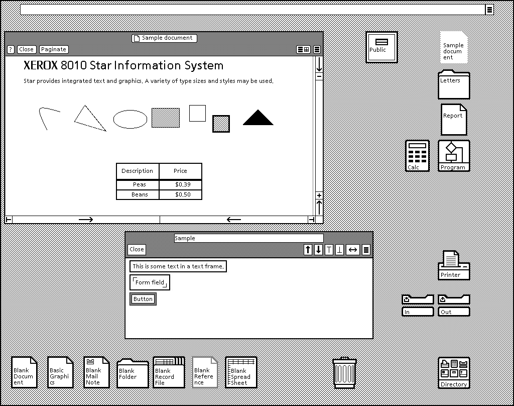 Xerox концепция графического интерфейса WIMP