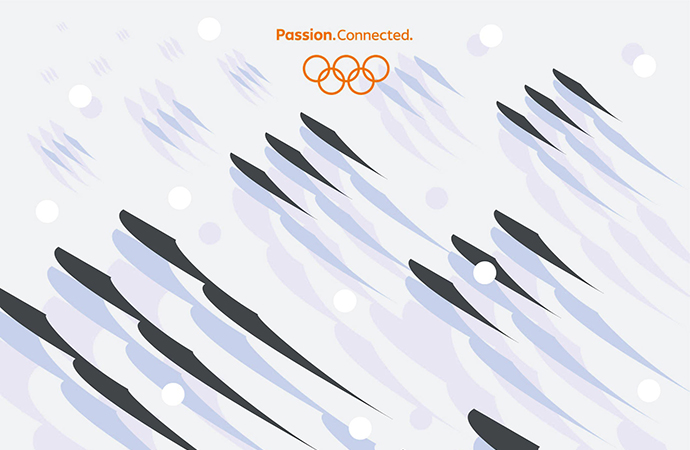 Дизайн плакатов для Зимней Олимпиады 2018