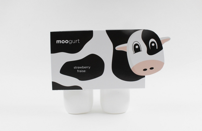 Дизайн упаковки для йогурта Moogurt
