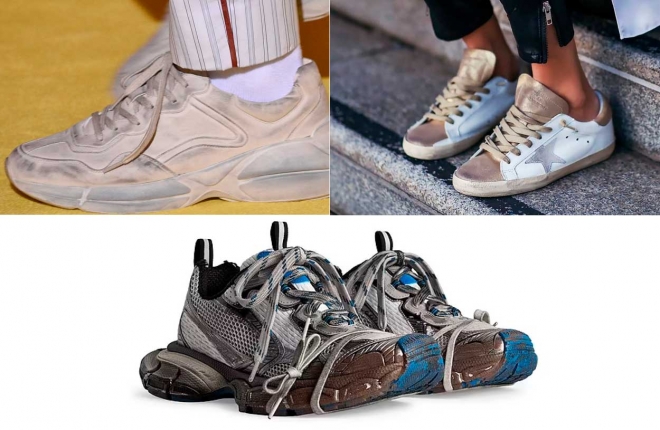 Грязная, изношенная обувь: новый тренд в моде или провокация?
